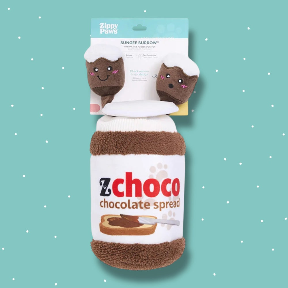 ZippyPaws Bungee Burrow - Choco Spread Jar