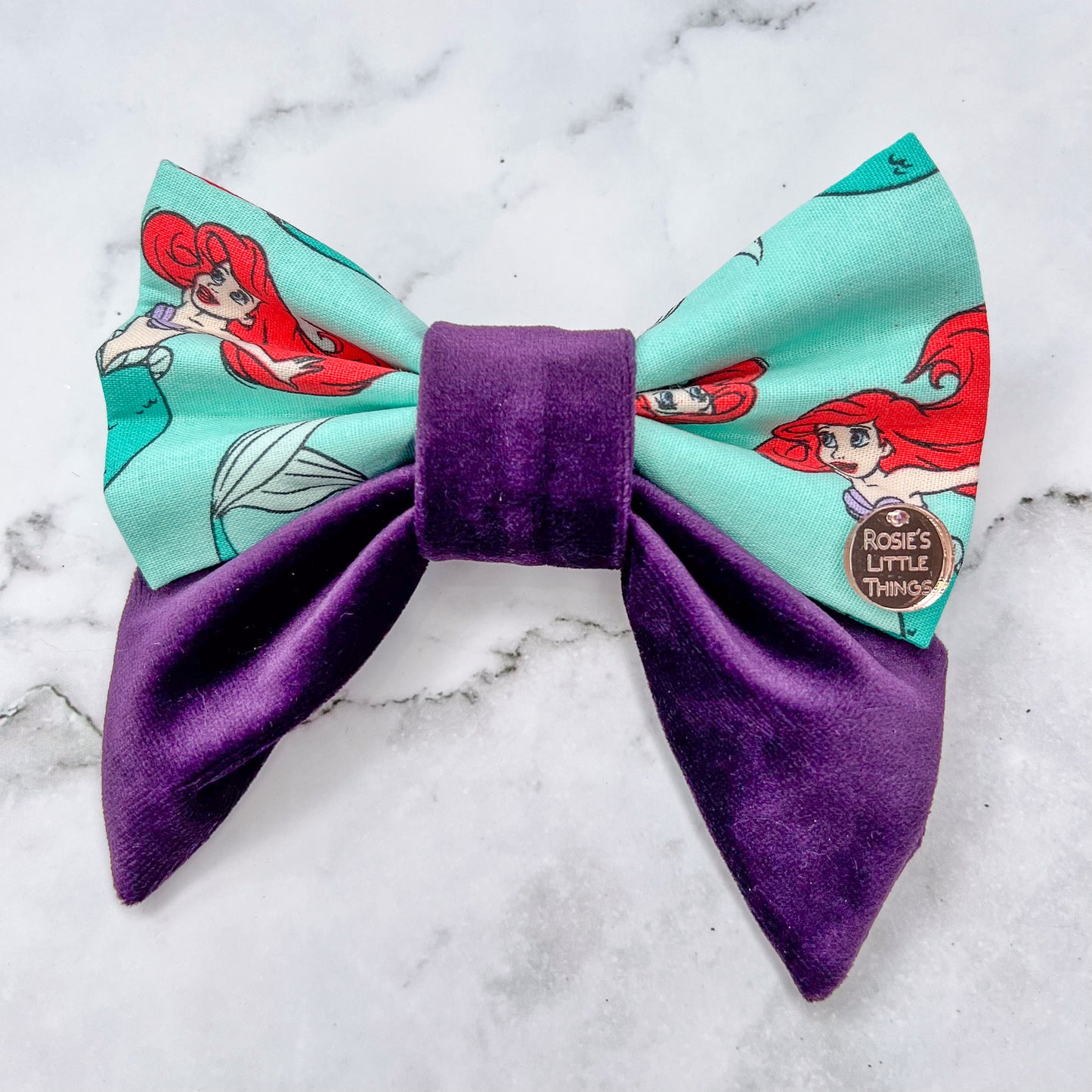 Ariel on Aquamarine Blue - Sailor Bow