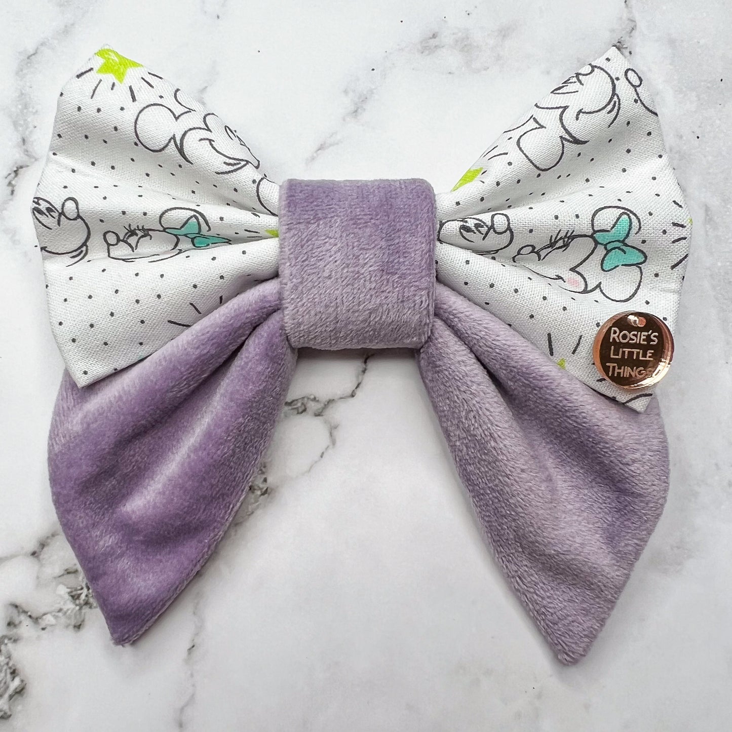 Mickey & Minnie Mouse with Dots - Sailor Bow