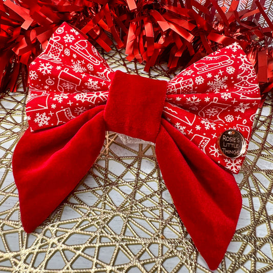 Scandi Christmas Red - Sailor Bow